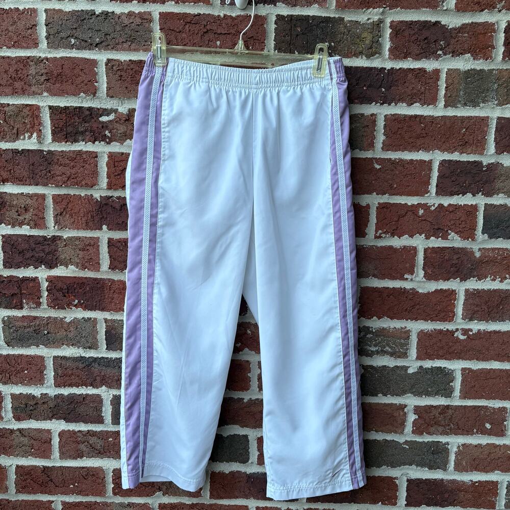 Nike Y2K White Lavender Wide Leg Track Pants Size S